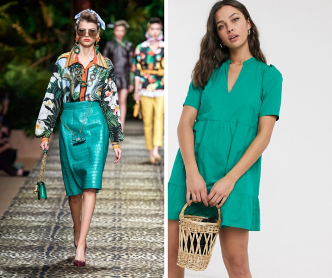 tendance-mode-printemps-ete-2020-defilé-look-dolce-gabanna-asos-vert